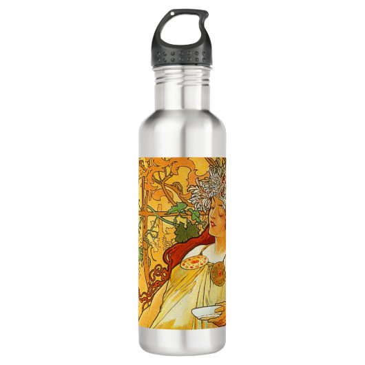 Bouteille D'eau Alphonse Mucha Art Nouveau Automne (Devant)