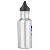 Bouteille D'eau Am Yisrael Chai Blue Hébreu Texte Israël Star (Gauche)