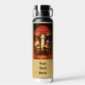 Bouteille D'eau Amanite et Gnomes (Arrière)