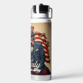 Bouteille D'eau Âme fière du 4 juillet (Arrière)
