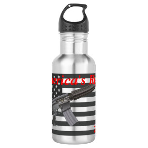 Bouteille D'eau America Favorite Rifle USA Flag AR15 Personnalisé