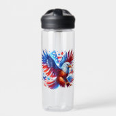 Bouteille D'eau American Eagle Patriotique Design Rouge Blanc Bleu (Extérieur)