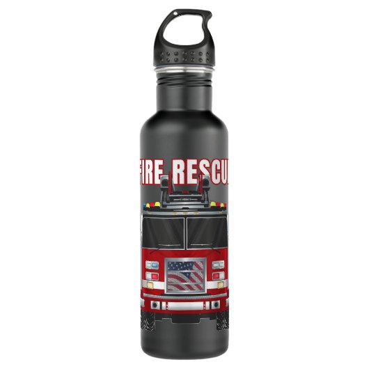 Bouteille D'eau American Fire Secourt Firefighter Département Cami (Devant)