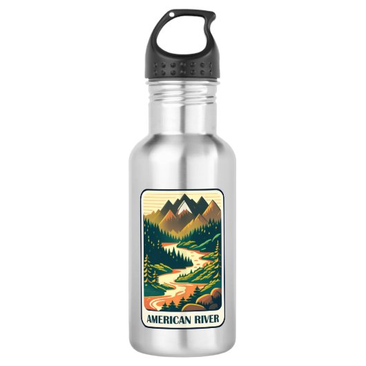 Bouteille D'eau American River California Colors (Devant)