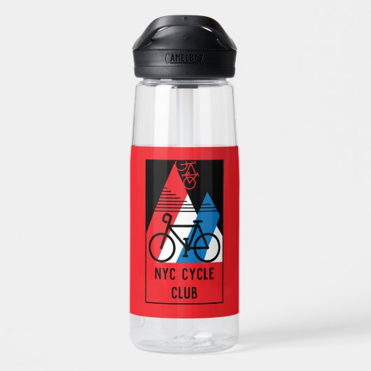 Bouteille D'eau Amérique cycliste (Arrière)