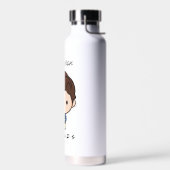 Bouteille D'eau AMIS™ | Chandler Chibi | Ajouter Votre Nom (Gauche)