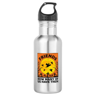 Bouteille D'eau Amis fantômes d'Halloween drôle d'horreur vintage_