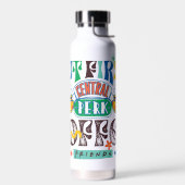 Bouteille D'eau AMIS™ | Mais Premier café Vibrant Graphisme (Gauche)