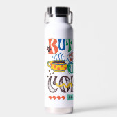 Bouteille D'eau AMIS™ | Mais Premier café Vibrant Graphisme (Avant)