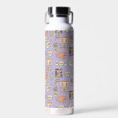 Bouteille D'eau AMIS™ | Motif d'icône violet (Avant)