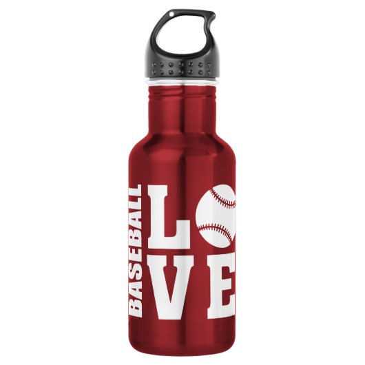 Bouteille D'eau Amour du baseball (Devant)