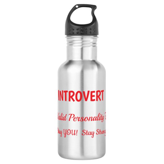 Bouteille D'eau Amour Introverti (Devant)