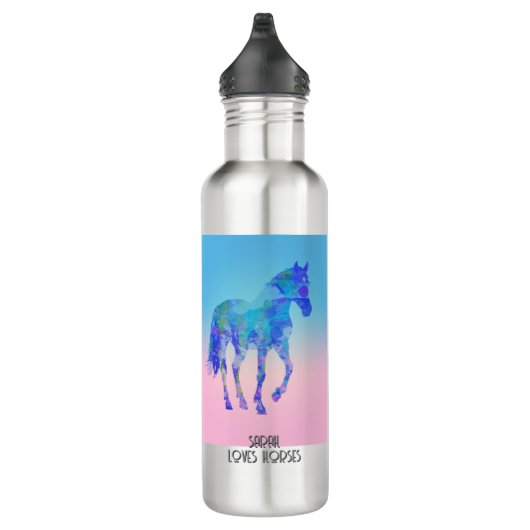 Bouteille D'eau amoureux de cheval cadeau WATER BOTTLE (Droite)