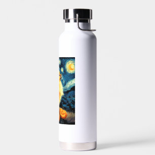 Bouteille D'eau Amoureux de chien Pomeranian Peinture de van gogh