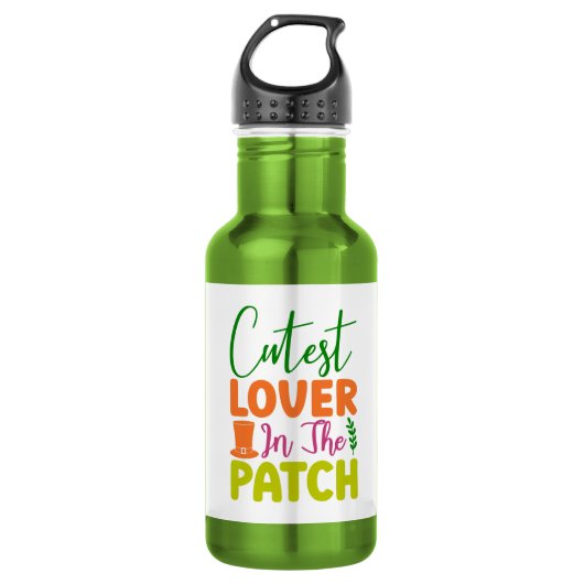 Bouteille D'eau Amoureux le plus mignon dans le patch-60836 (Devant)