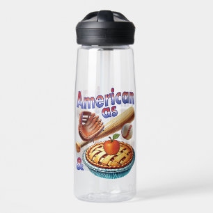 Bouteille D'eau Amusant américain comme Baseball & Pomme Pie