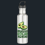 Bouteille D'eau Amusant Avocat Avocado<br><div class="desc">Obsessive Avocado Disorder humour bouteille d'eau cadeau. J'adore les avocats et les aliments verts sains. Surtout dans des choses délicieuses comme le guacamole. Un cadeau mignon pour un foodie ou végétarien.</div>