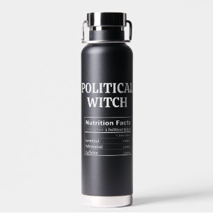 Bouteille D'eau Amusante Amoureuse de Café Humour Politique Sorciè