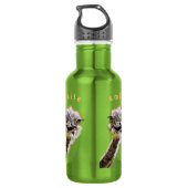 Bouteille d'eau amusante avec autruche joyeuse - S (Dos)