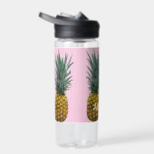 Bouteille D'eau Ananas personnalisé sur Pastel Pink (Droite)