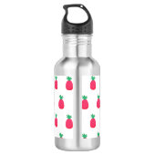 Bouteille D'eau Ananas rose blanc Motif chic (Dos)