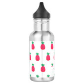 Bouteille D'eau Ananas rose blanc Motif chic (Gauche)