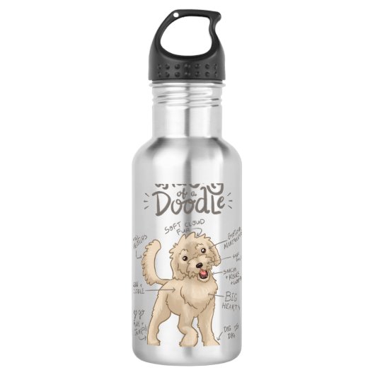 Bouteille D'eau Anatomie d'un Doodle Dog (Devant)