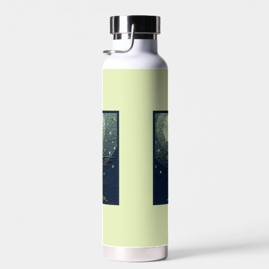 Bouteille D'eau Ancien arbre filaire Lune et étoiles Y (Plage)