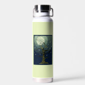Bouteille D'eau Ancien arbre filaire Lune et étoiles Y (Arrière)