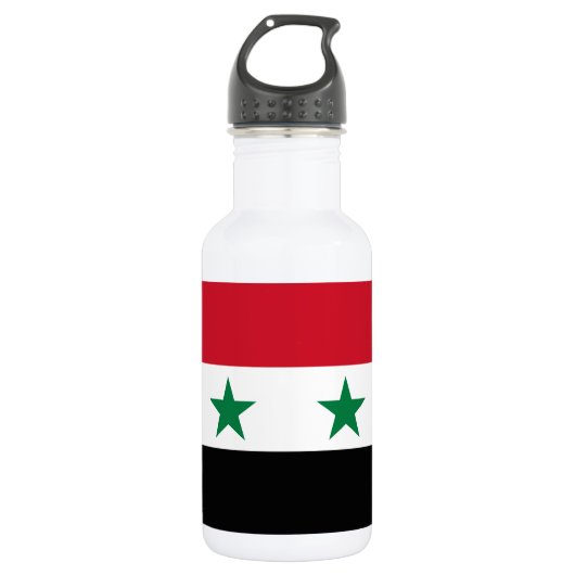 Bouteille D'eau Ancien drapeau de Syrie (Devant)