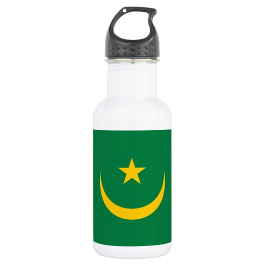 Bouteille D'eau Ancien drapeau mauritanien (Devant)