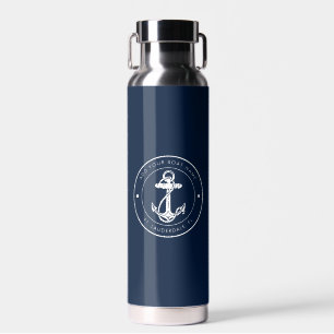 Bouteille D'eau Ancre de bateau nautique personnalisée et nom