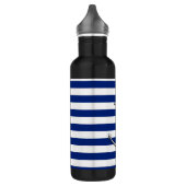 Bouteille D'eau Ancre mince Chrome sur les rayures nautiques (Gauche)