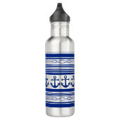 Bouteille D'eau Ancres Nautiques Cordes Et Traces (Droite)