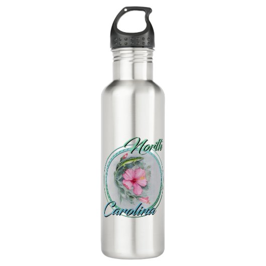 Bouteille D'eau Angile de Caroline et Hibiscus (Devant)