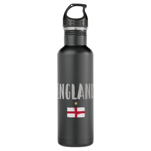Bouteille D'eau Angleterre Fan Shirt Anglais Drapeau (Devant)