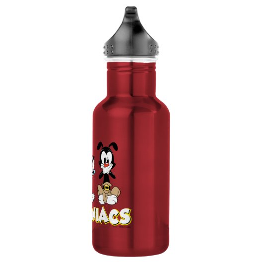 Bouteille D'eau Animaniacs | Graphique de Warner Sibings "No Evil" (Droite)