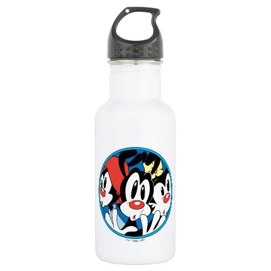 Bouteille D'eau Animaniacs | Warner Siblings Circle Graphic (Devant)