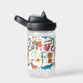 Bouteille D'eau Animaux Abstraits mignons Motif pour enfants (Arrière Complet)