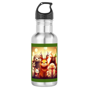 Bouteille D'eau Animaux de Noël 1