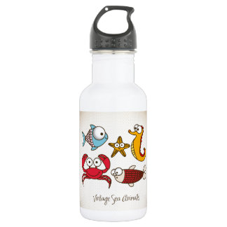 Bouteille D'eau Animaux marins vintages