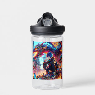 Bouteille D'eau Anime Boy et Dragon dans un monde dystopique