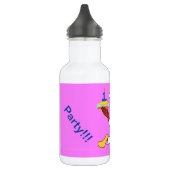 Bouteille D'eau Anniversaire de la dinde de chef rose (Gauche)
