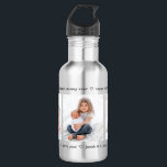 Bouteille D'eau Any Text 3 Photo Collage Modern Minimal Keepsake<br><div class="desc">Give the gift of special memories with a simply elegant photo collage stainless steel water bottle. The template is set up as a "best mommy ever" birthday gift, but is simple to personalize for any occasion. Change wording to a favorite quote or add details of a special life moment. The...</div>