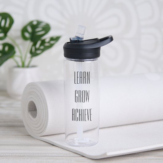Bouteille D'eau Apprendre, grandir, atteindre une recette simple p (Yoga)