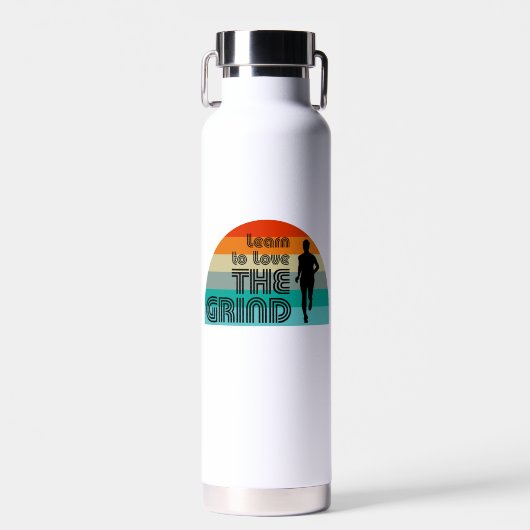 Bouteille D'eau Apprenez À Aimer Le Grind Running Retro (Avant)