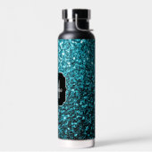 Bouteille D'eau Aqua bleu Turquoise faux parties scintillant scint (Gauche)