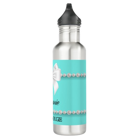 Bouteille D'eau Aqua Elegant Tiffany Pearls Girly Fancy Bougie (Droite)