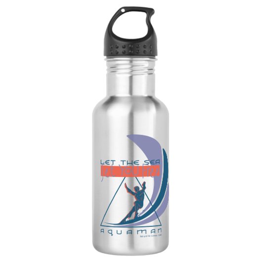 Bouteille D'eau Aquaman | Laissez La Mer Vous Libérer (Devant)