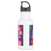 Bouteille D'eau Aquarelle Abstraite orchidées tropicales (Dos)